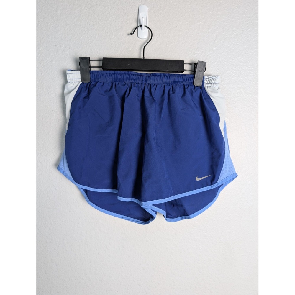 Nike Shorts Womens M Blue Mesh Elastic‎ Waist Drawstring Dri-FIT 3in Inseam